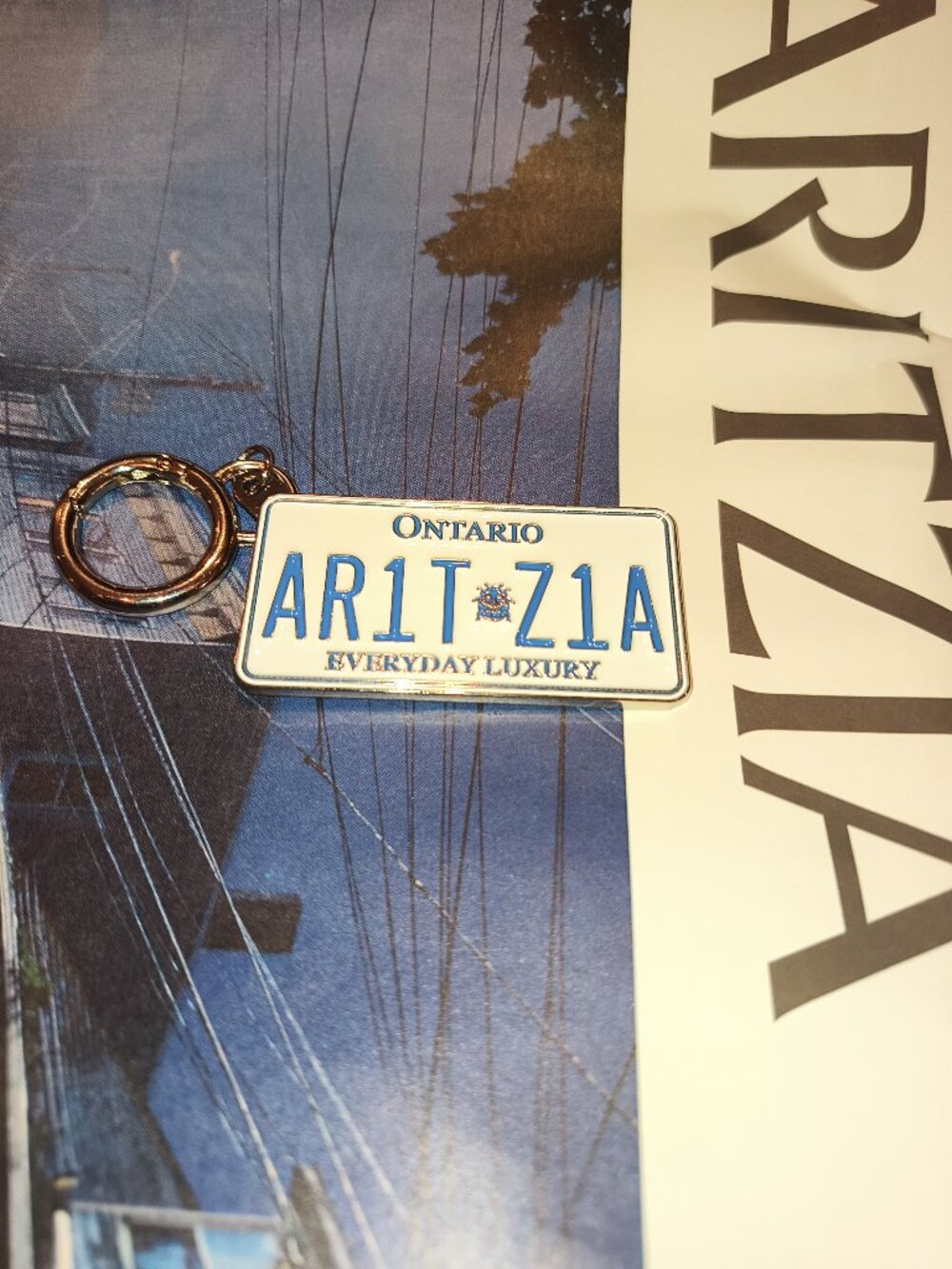 Limited Edition Aritzia "Ontario License Plate" Keychain - Matty Matheson Event